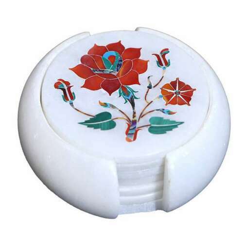 Marbre thé coaster set demi - marbre,