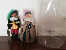 Poupée folklorique historique couple Louis XIII Marly étiquette boite doll vinta