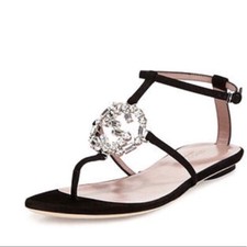 Sandales GUCCI Noires Crystal