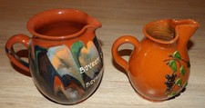 2 pichets à eau en terre vernissée Savoie TBE