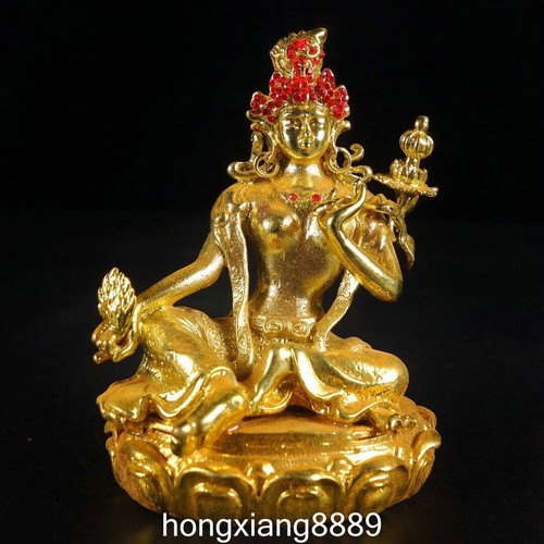 Tibetan bronze gilt inlay - bronze,