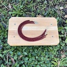 Vêtement Médiéval LARP Cordon Noir-Rouge 100%LAINE Avec Pointes