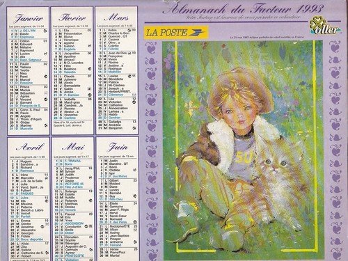 Almanach calendrier des - almanach-calendrier,