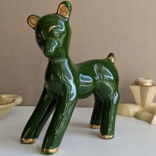 Faon en céramique émaillée