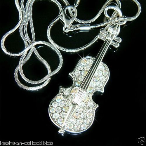 Violon violet avec cristal - violet,