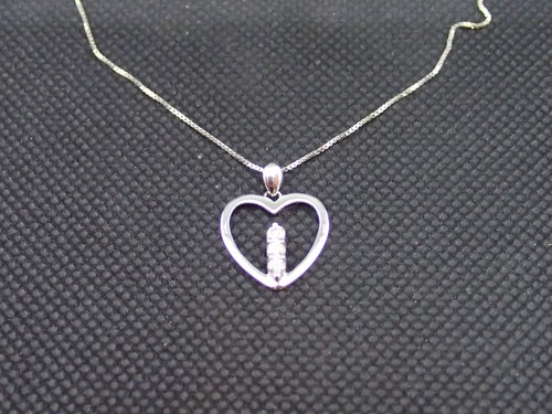 Chaine pendentif blanc - pendentif,