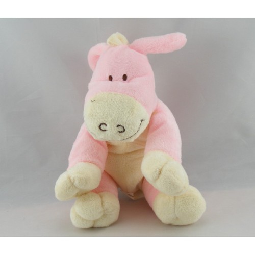 Doudou ane cheval rose blanc - ane,