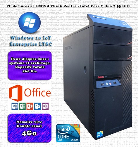 Bureau lenovo think - pc,
