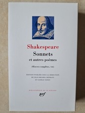 LA PLEIADE , SHAKESPEARE / SONNETS ET AUTRES, OEUVRES COMPLÈTES T8