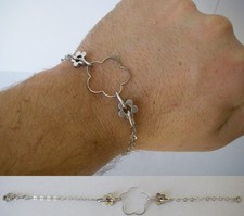 18.5CM / JOLI BRACELET  FLEURS 5gr en Argent massif 925 N°297
