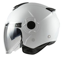 Casque Jet MPH DJ Solide Blanc Brillant