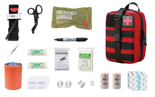 Kit premier secours rouge - de,