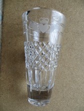 Vase Claddagh Ring 10" Irish Crystal "Galway"