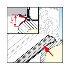 Joint étanchéité RAIN GUARD LOWER FIAMMA - pour Stores F45S/L & F70 - L: 9 cm...
