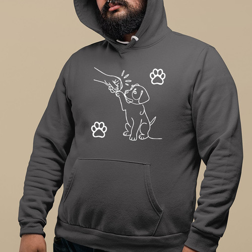Hoodie amitié chien câlin - chien,