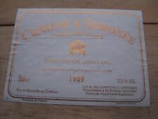 etiquette vin Chateau L'Arrosée 1989 Saint Emilion grand cru wine label wein