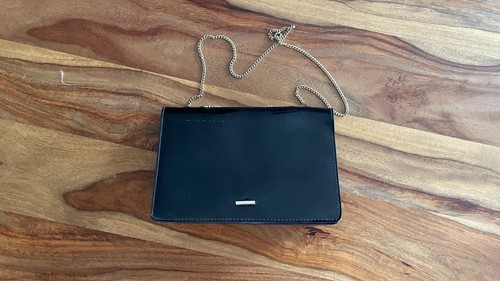 Sac main ancien cuir noir - à,