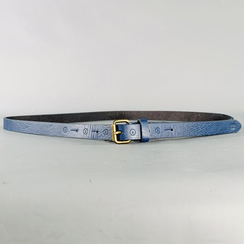 Ceinture skinny cuir - ceinture, bleue