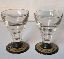 2 ANCIENS VERRES PERNOD EXPORT APRES L'EFFORT PASTIS ABSINTHE BISTRO BAKELITE