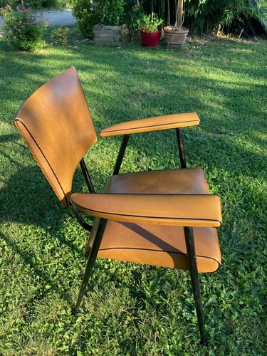 Rare fauteuil skaï marron - rare,