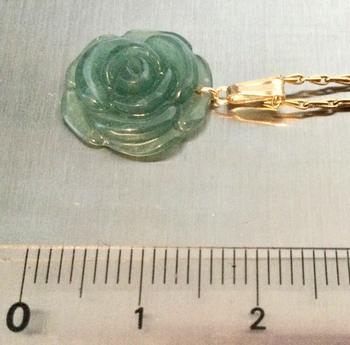 Pendentif jade jaune - or,