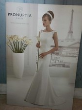 pronuptia robe mariée - PLV - vitrine PARIS - 1958 VINTAGE - mode femme affiche