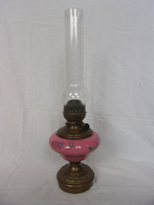 lampe à pétrole ancienne Matador en faïence émaillée