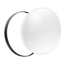 Lampe Murale LED Plafonnier Nymphea Ø25Cm Humide IP54 Blanc Noir 18W Chaud