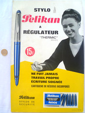 ANCIEN CARTON PUB STYLO PLUME