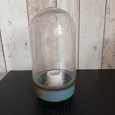 GLOBE OBUS VERRE LAMPE DE COUR FERME ATELIER VINTAGE