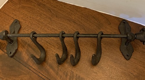 Cast iron black hook hanging - cast,