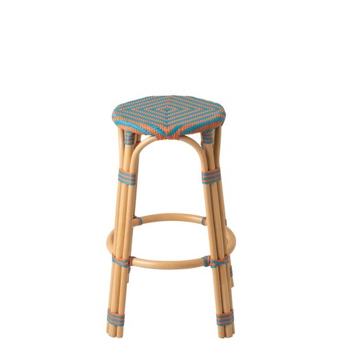Tabouret bar rotin geo - tabouret,