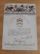 étiquette vin Chateau Mouton Rothschild 1957 wine label specimen André Masson