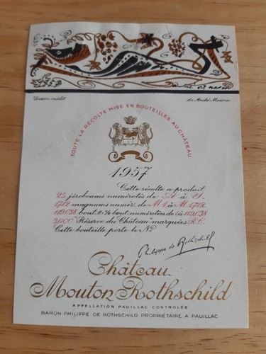 étiquette vin chateau - étiquette, mouton
