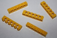 Lego Technic Yellow Brick 1x6 with Holes ref 3894/sets 8862-856-951-8094-8275