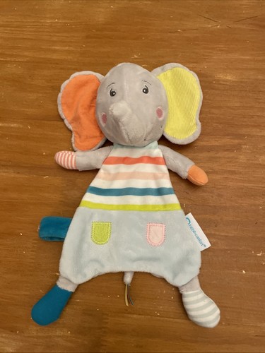 Doudou plat éléphant gris - plat,