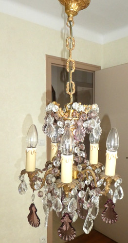 Magnifique lustre pampilles - lustre, à