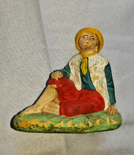 SANTON DEVINEAU LE BERGER ASSIS  1950 CRECHE NOEL