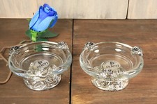 Ancien Paire de Vide Poche Baguier en Verre Cristal de Plomb EDEN ITALIE Murano