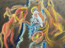 Rare grand dessin suiveur