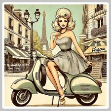 STICKER VESPA VINTAGE PIN UP