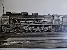 carte photo -CPA train  loco vapeur P.O midi 231 724 Tours +2 cheminots  (196)