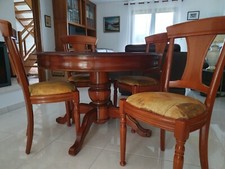 Table ronde merisier deux - ronde,
