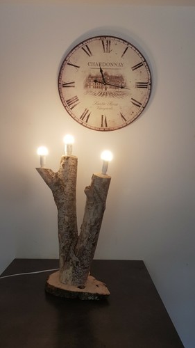 Lampe bois flotté création - flotté,