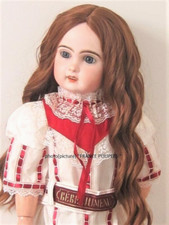 Perruque Jumeau®  poupée ancienne Française,Allemande XIXème-Tête38/40cm (15")