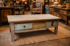 Table Basse Vintage En Bois De