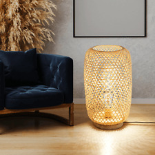 Lampe Sur Pied En Bois LED Lampe Sur Pied Chambre En Bambou Naturel H 55CM