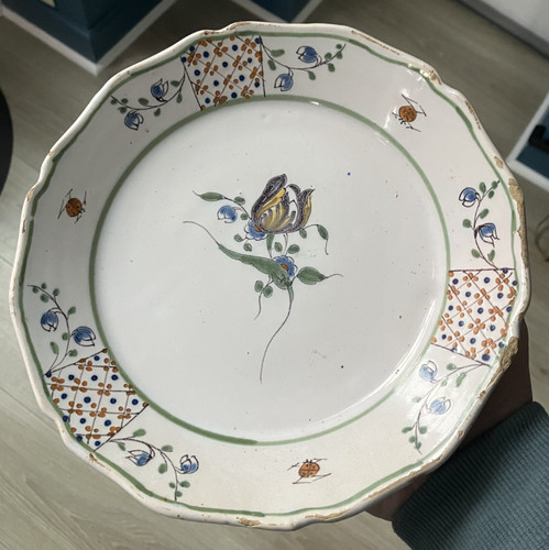 Belle assiette faïence xviii - belle,