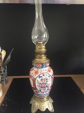 lampe à pétrole porcelaine