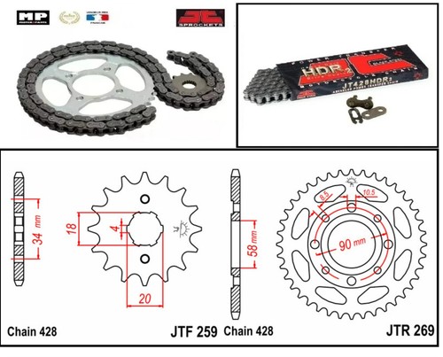Kit chaine couronne pignon - kit,